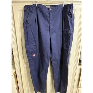 TICOMELA FR Flame Resistant Navy Blue Cargo Work Pants Men's Size 46x32